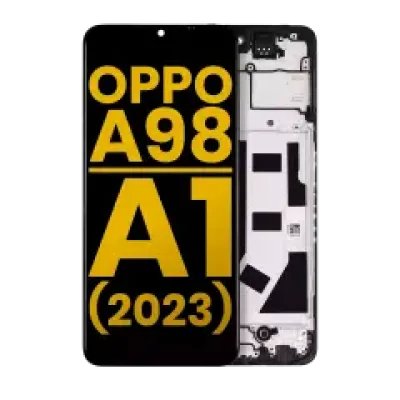 Дисплейний модуль (LCD) з рамкою для OPPO A98 / A1 (2023) (Refurbished) (Усі кольори)