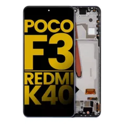 Дисплейний модуль (OLED) з рамкою для Xiaomi Poco F3 / Redmi K40 / Redmi K40 Pro (Refurbished) (Deep Ocean Blue)