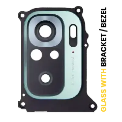 Скло камери з рамкою для Xiaomi Redmi Note 10S (Green)
