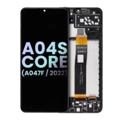 Дисплейний модуль LCD з рамкою для Samsung Galaxy A04S Core (A047 / 2022) (Service Pack) (чорний)