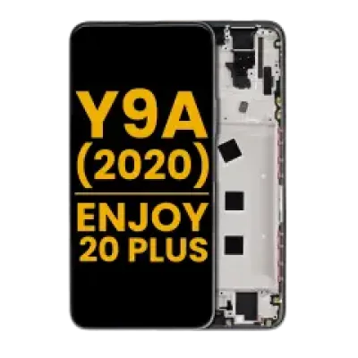 Дисплейний модуль (LCD) з рамкою для Huawei Y9a / Huawei Enjoy 20 Plus 5G (Refurbished) (чорний)
