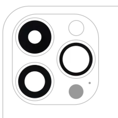 Скло камери з проклейкою для iPhone 14 Pro / 14 Pro Max (3 шт) (Aftermarket Plus)