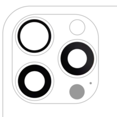 Скло камери з проклейкою для iPhone 15 Pro Max (3 шт) (Aftermarket Plus)