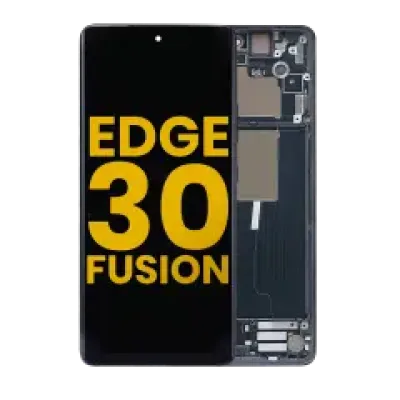 Дисплейний модуль (OLED) для Motorola Moto Edge 30 Fusion (XT2243 / 2022) з рамкою (Refurbished) (Cosmic Gray)