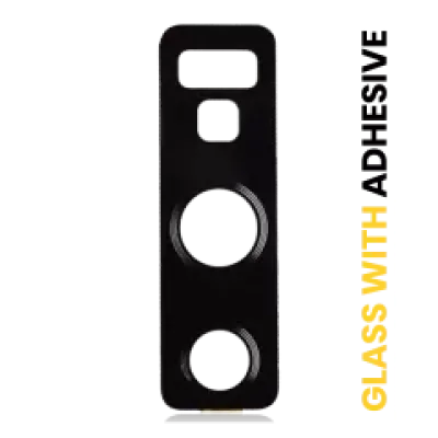 Скло основної камери з проклейкою для Samsung Galaxy Note 9 (Midnight Black) (10 шт)