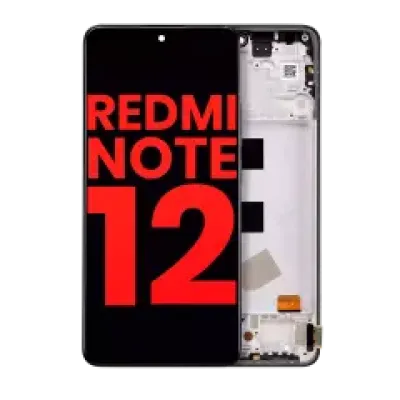 Дисплейний модуль (OLED) з рамкою для Xiaomi Redmi Note 12 4G (Aftermarket Plus) (Усі кольори)