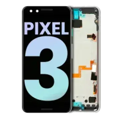 Дисплейний модуль (OLED) з рамкою для Google Pixel 3 (Genuine OEM) (Clearly White)