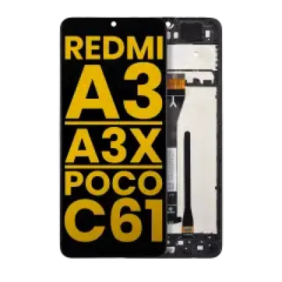 Дисплейний модуль (LCD) з рамкою для Xiaomi Redmi A3 / A3x / Poco C61 (Refurbished) (усі кольори)