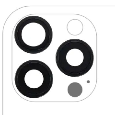 Скло камери з кріпленням і рамкою для iPhone 16 Pro / 16 Pro Max (3 шт) (Premium) (Black Titanium)