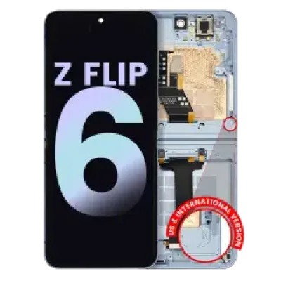 Внутрішній дисплейний модуль (OLED) з рамкою для Samsung Galaxy Z Flip 6 5G (US & International) (Service Pack) (синій)