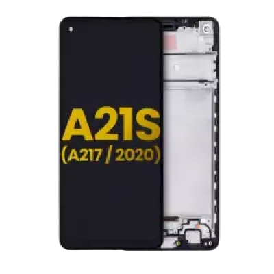 Дисплейний модуль (LCD) з рамкою для Samsung Galaxy A21s (A217 / 2020) (Refurbished) (усі кольори)