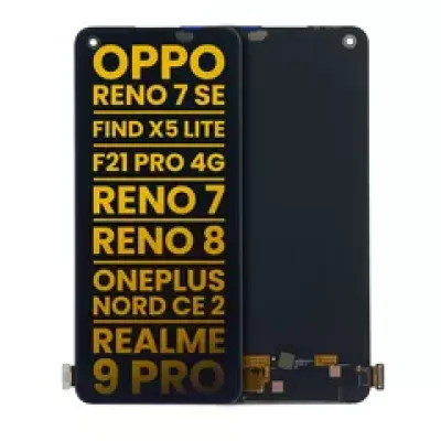Дисплейний модуль (OLED) для OPPO Reno 7 SE 5G / Find X5 Lite / F21 Pro 4G / Reno 7 / Reno 8 4G / 5G / Reno 8T 4G / Realme 9 4G / Realme 10 4G / Realme 9 Pro+ / Narzo 50 Pro / A78 4G (Refurbished) без рамки (International Version), всі кольори