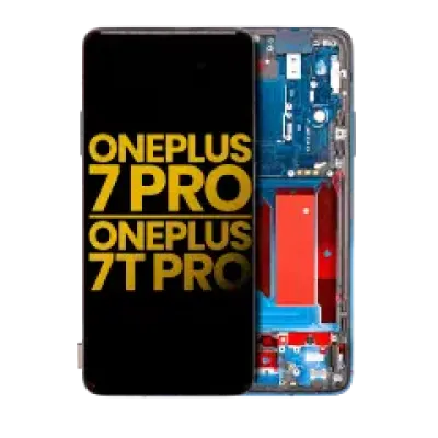 Дисплейний модуль (OLED) з рамкою для OnePlus 7 Pro / 7T Pro (Refurbished) (Nebula Blue)