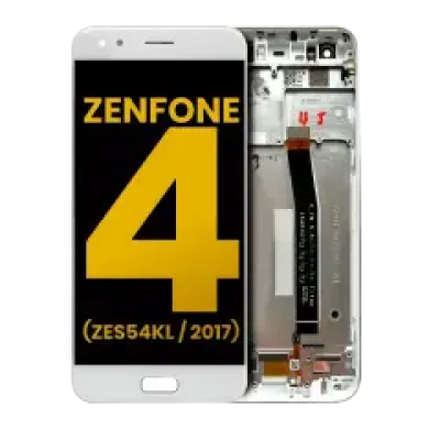 Дисплейний модуль для Asus ZenFone 4 (ZE554KL / 2017) з рамкою (Refurbished) білий