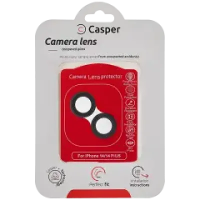 Захист скла камери Casper для iPhone 14 / 14 Plus (чорний) (прозоре)
