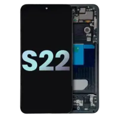 Дисплейний модуль (OLED) з рамкою для Samsung Galaxy S22 5G (Service Pack) (графітовий)