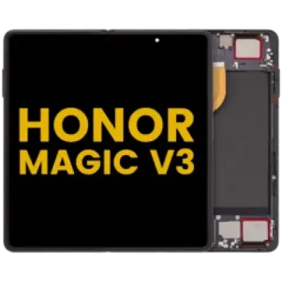 Внутрішній дисплейний модуль OLED з рамкою для Honor Magic V3 (Refurbished) (Velvet Black)