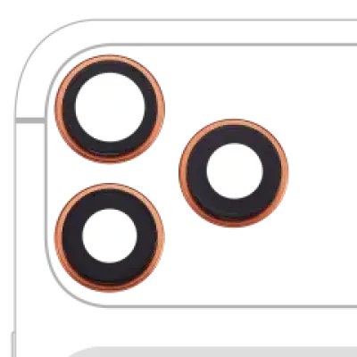 Скло камери з кріпленням і рамкою для iPhone 17 Pro/ 17 Pro Max (Premium) (Cosmic Orange)