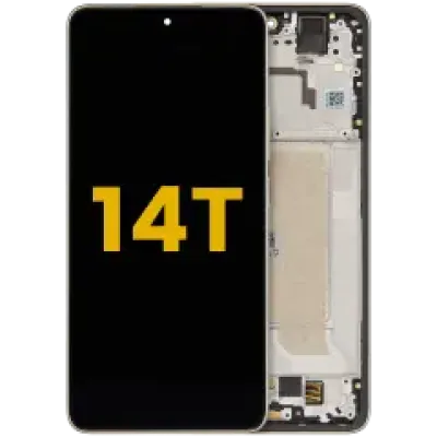 Дисплейний модуль (OLED) для Xiaomi 14T з рамкою (Refurbished) (Lemon Green)