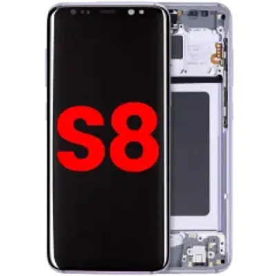 Дисплейний модуль (OLED) з рамкою для Samsung Galaxy S8 (Aftermarket Plus) (Orchid Gray)