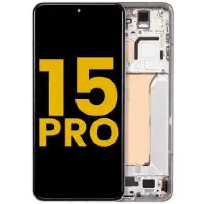 Дисплейний модуль (OLED) з рамкою для Xiaomi 15 Pro (Refurbished) (білий)