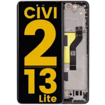 Дисплейний модуль (OLED) з рамкою для Xiaomi 13 Lite / Civi 2 (Refurbished) (чорний)