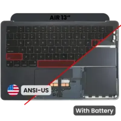Топкейс з акумулятором і клавіатурою (ANSI US) для MacBook Air 13" A3113 (Used OEM Pull: Grade B) (Midnight)