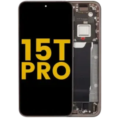 Дисплейний модуль (OLED) з рамкою для Xiaomi 15T Pro (Refurbished) (Mocha Gold)