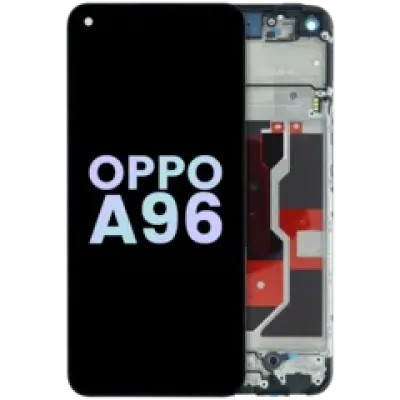 Дисплейний модуль (LCD) з рамкою сумісний для Oppo A96 (Genuine) (чорний)