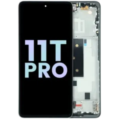 Дисплейний модуль (OLED) з рамкою для Xiaomi 11T Pro (Genuine) (чорний)