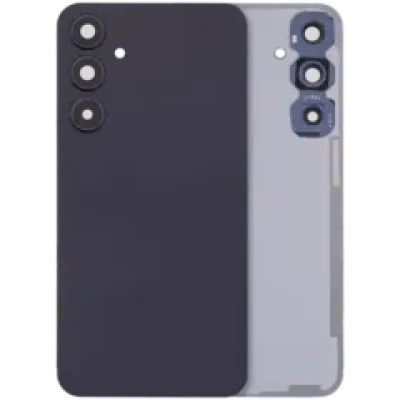 Задня кришка зі склом камери для Samsung Galaxy A35 5G (A356 / 2024) (No Logo) (Aftermarket Plus) (темносиній)