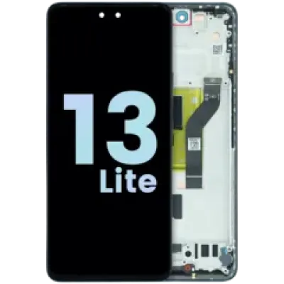 Дисплейний модуль (OLED) з рамкою для Xiaomi 13 Lite (Service Pack) (чорний)