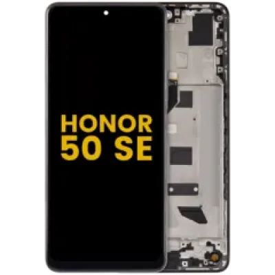 Дисплейний модуль (LCD) з рамкою для Honor 50 SE (2021) (Refurbished) (чорний)