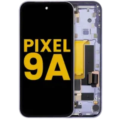 Дисплейний модуль (OLED) з рамкою та датчиком відбитків для Google Pixel 9A (Refurbished) (Iris)