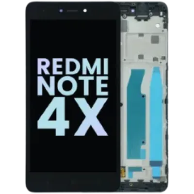 Дисплейний модуль (OLED) для Xiaomi Redmi Note 4x з рамкою (Genuine OEM) (Matte Black)