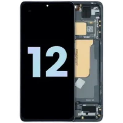 Дисплейний модуль (OLED) для Xiaomi 12 з рамкою (Genuine OEM) (Tarnish Black)