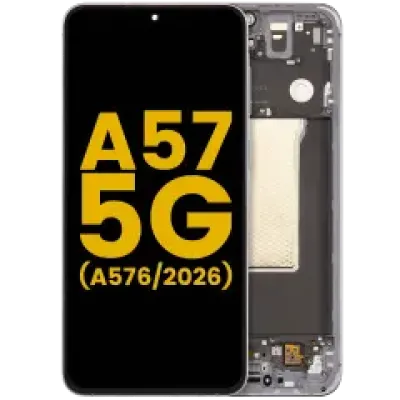 Дисплейний модуль (OLED) з рамкою для Samsung Galaxy A57 5G (A576 / 2026) (Refurbished) (Gray)