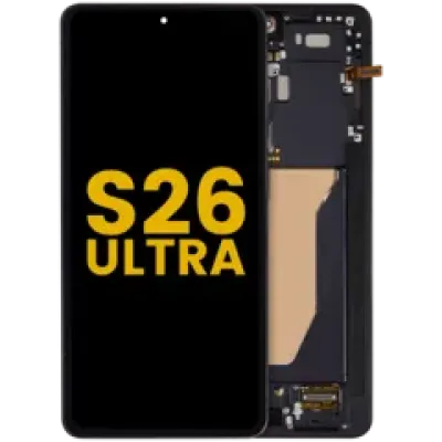 Дисплейний модуль (OLED) з рамкою для Samsung Galaxy S26 Ultra 5G (US & International) (Refurbished) (чорний)