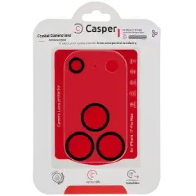 Захист скла камери Casper для iPhone 17 Pro Max (повне покриття Crystal)