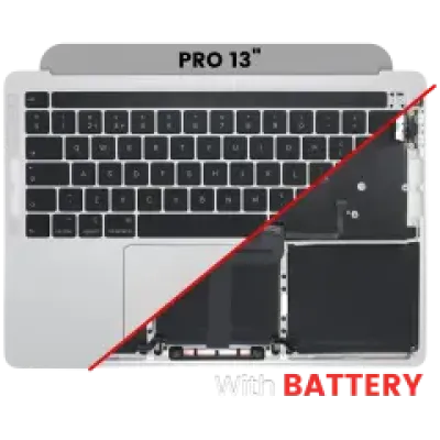 Топкейс з акумулятором і клавіатурою (ISO UK) для MacBook Pro 13" A2289 (2020) (сріблястий)