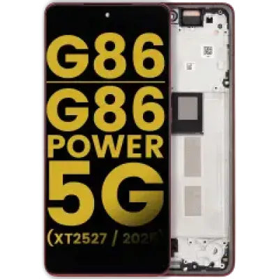 Дисплейний модуль (OLED) з рамкою для Motorola Moto G86 / G86 Power 5G (XT2527 / 2025) (Refurbished) (Chrysanthemum)