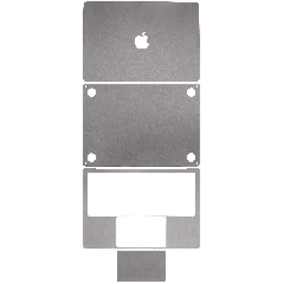 Наклейка 4-в-1 (топкейс, нижня кришка, клавіатура, трекпад) для MacBook Air 13" A2681 (2022) / A3113 (2024) / A3240 (2025) / A3449 (2026) (Space Gray)