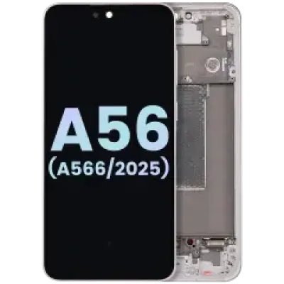 Дисплейний модуль OLED з рамкою для Samsung Galaxy A56 5G (A566 / 2025) (Service Pack) (рожевий)