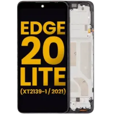 Дисплейний модуль (OLED) з рамкою для Motorola Edge 20 Lite (XT2139-1 / 2021) (Refurbished) (All Colors)