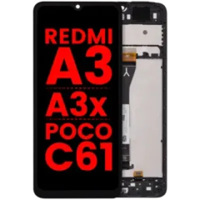 Дисплейний модуль з рамкою для Xiaomi Redmi A3 / A3x / Poco C61 (Aftermarket Plus) (Усі кольори)