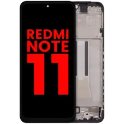 Дисплейний модуль (OLED) з рамкою для Xiaomi Redmi Note 11 (Aftermarket Plus) (Усі кольори)