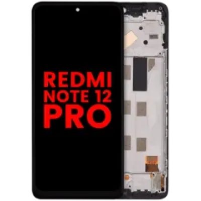 Дисплейний модуль (OLED) з рамкою для Xiaomi Redmi Note 12 Pro 4G (Aftermarket Plus) (Усі кольори)