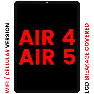 Дисплейний модуль з тачскрином для iPad Air 4 (2020) / iPad Air 5 (2022) (WiFi & Cellular) (Aftermarket Pro: XO7) (чорний)