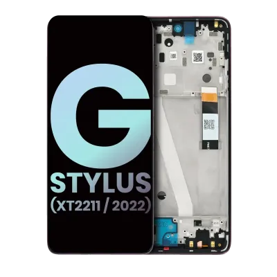 LCD Assembly With Frame For Motorola Moto G Stylus 4G (XT2211 / 2022) (Genuine OEM) (Metallic Rose)