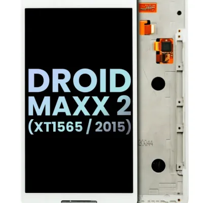 Дисплейний модуль з рамкою для Motorola Droid Maxx 2 (XT1565 / 2015) (Genuine OEM) (білий)